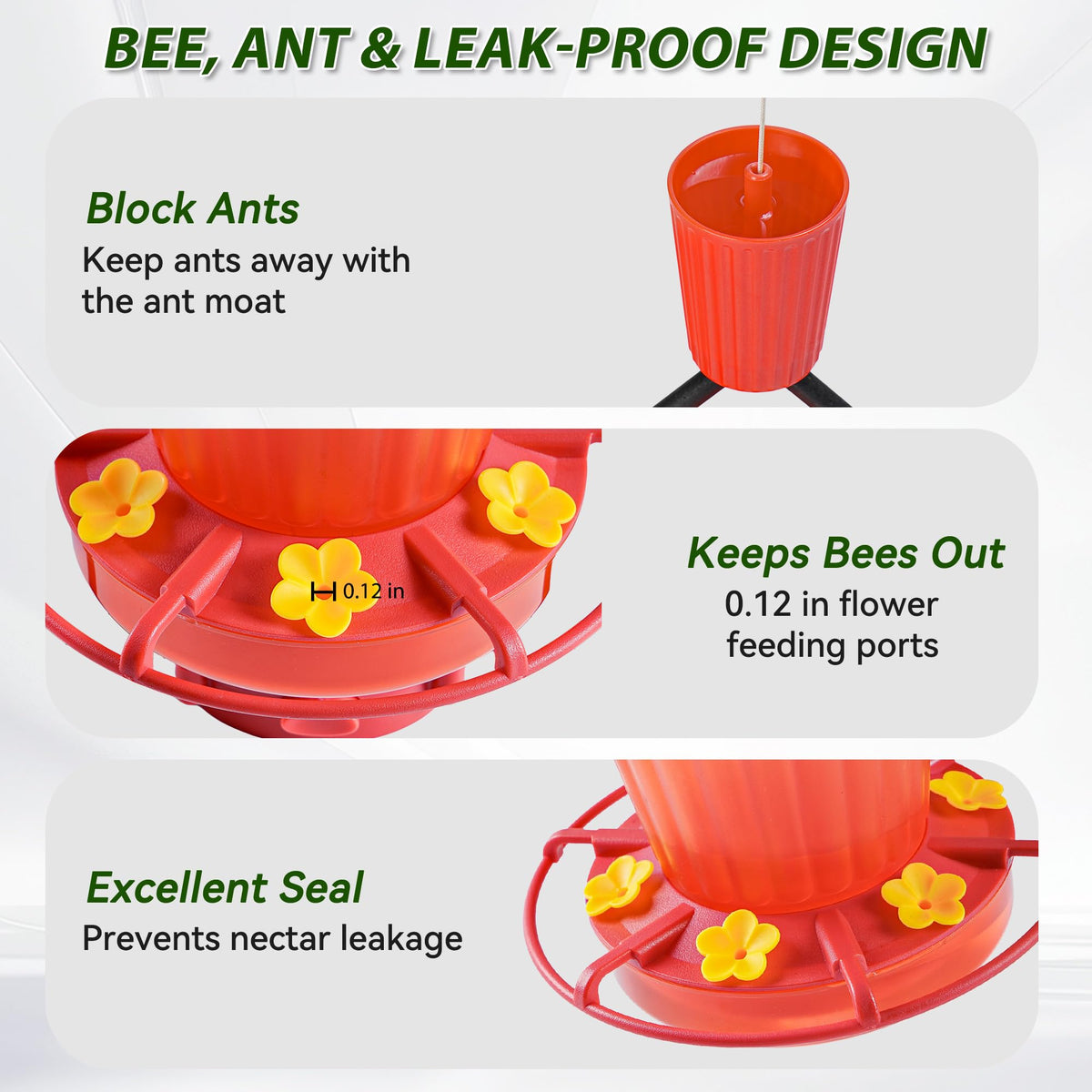 Kitwinney top-fill feeder allows quick nectar refills