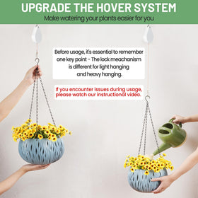 Kitwinney plant pulley enables easy raise of hanging pots