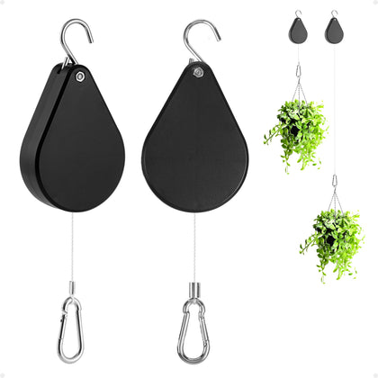 Kitwinney retractable plant hanger overview shows easy height adjustment for watering and feeders.