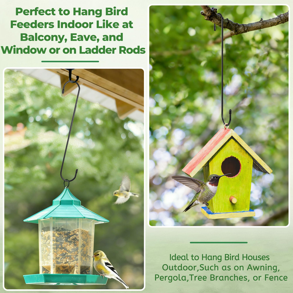 Kitwinney S hook hangs baskets in windy spaces with stability.
