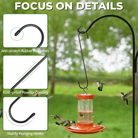 Kitwinney S hook holds wind chimes for added outdoor ambience.