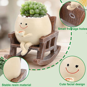 KIUGCO Smily Face Planter suitable for indoor and outdoor use
