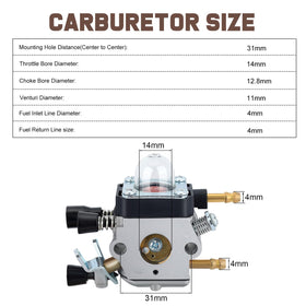 Kizut BG55 carburetor fits Stihl BG55 BG85 models