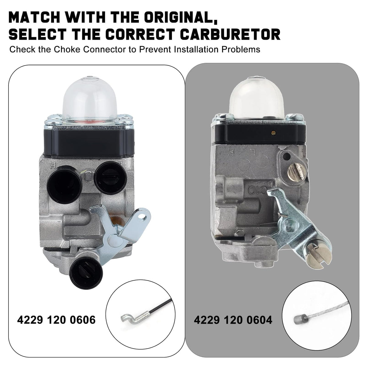 Kizut BG55 carburetor side view showing compact form