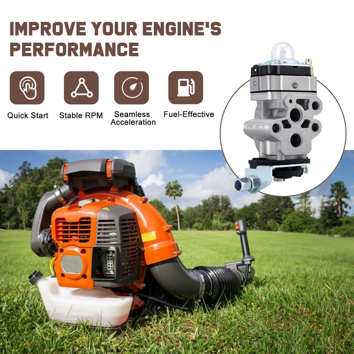 Kizut 130BT carburetor Husqvarna 530BT fit confirms broad compatibility