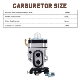 Kizut 130BT carburetor RedMax EBZ fit highlights cross brand compatibility