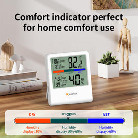 KJCOOSWI air comfort indicator lets you assess current air conditions quickly.