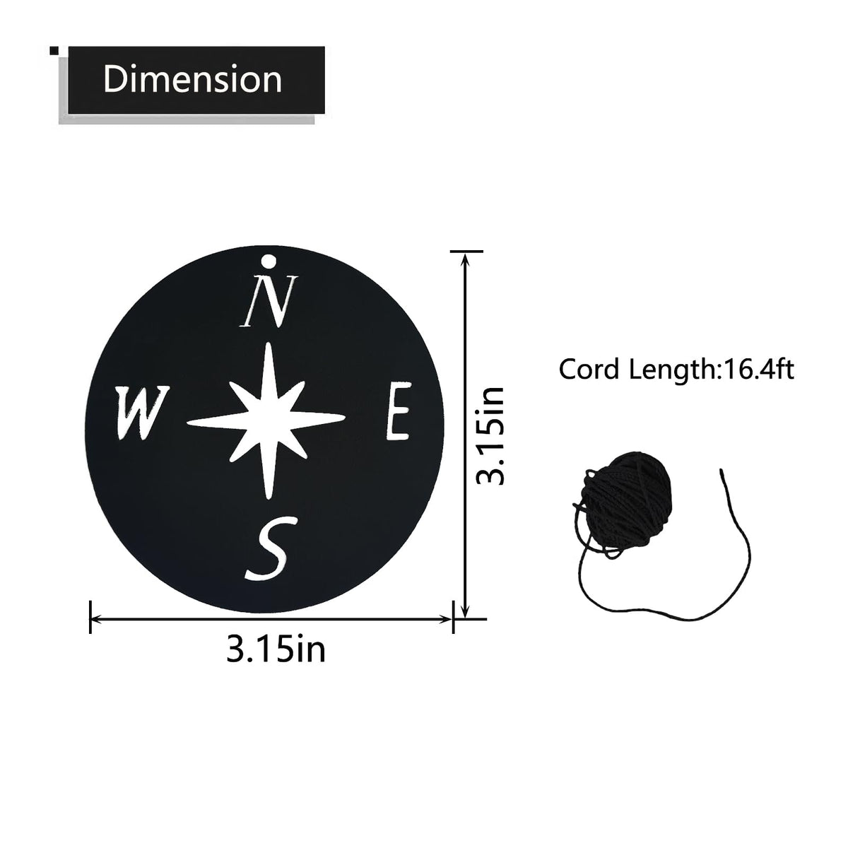 KK magsun wind chime sail replacement focusing on compass rose decor and wind catch.