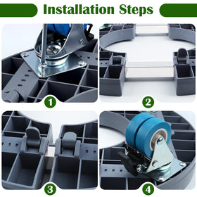 KKasonic four dual-locking casters prevent movement on bumps or wind.