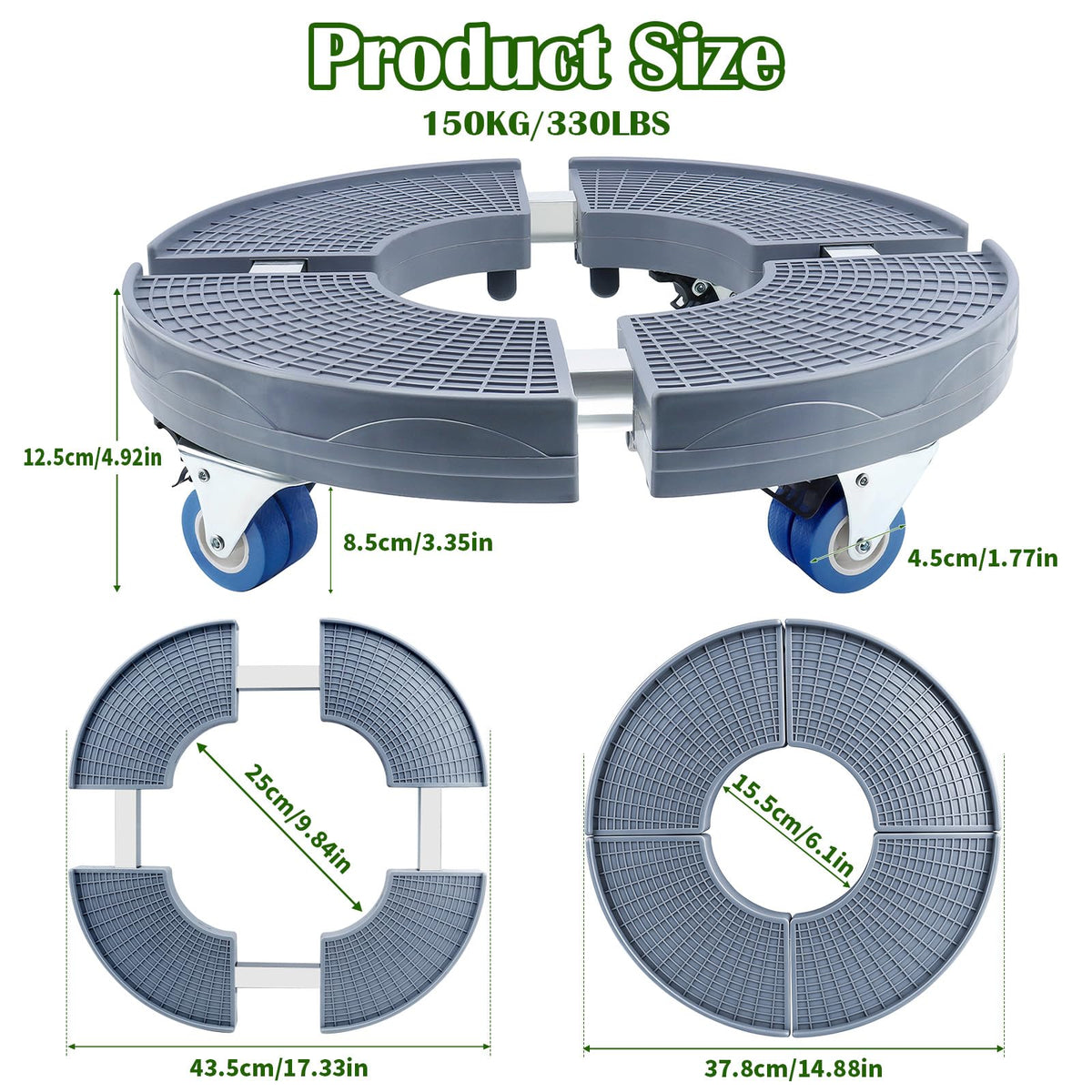 KKasonic suitable for indoor and outdoor use with pots and umbrellas.