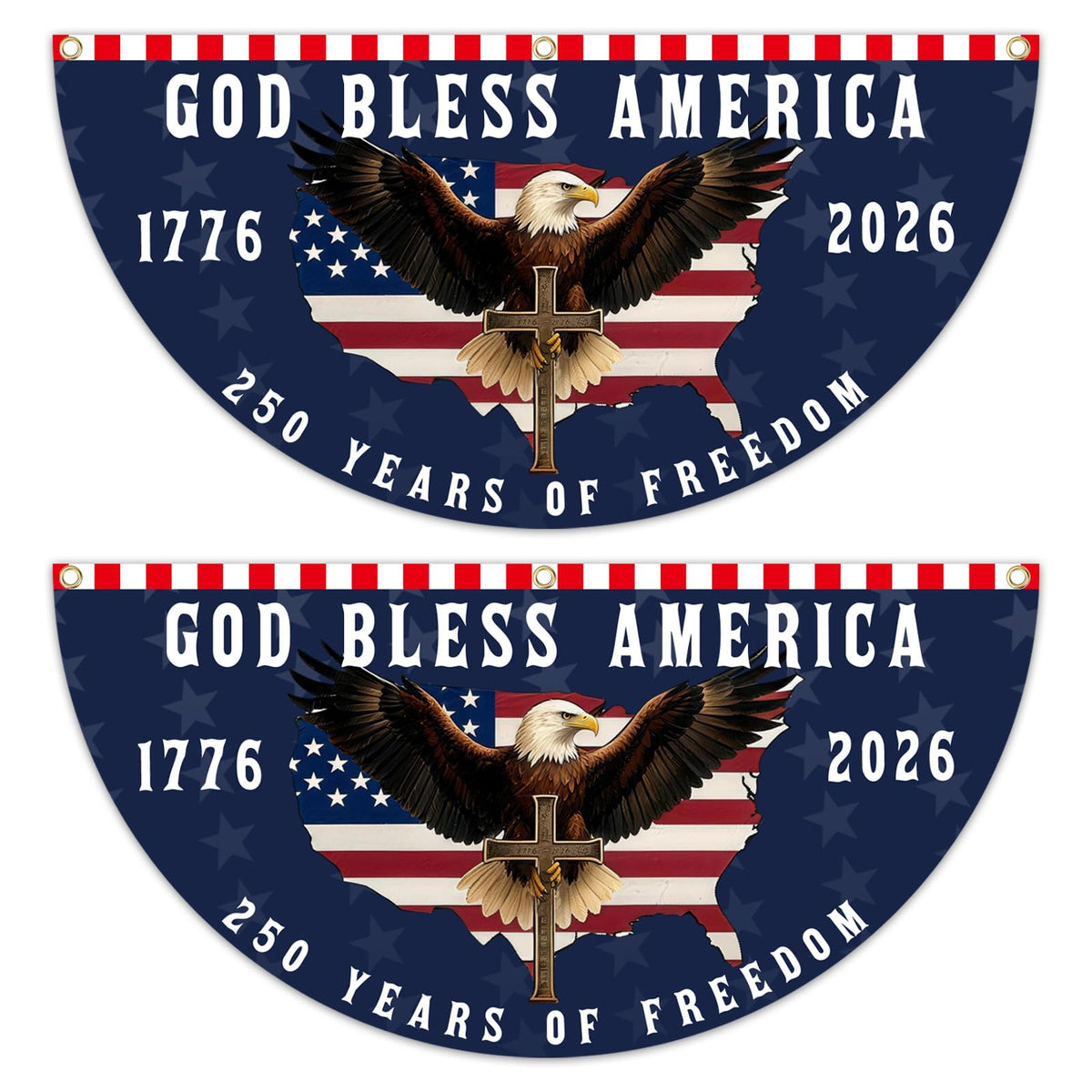 KKilicy 250th anniversary flag front design with vivid colors for outdoor display.