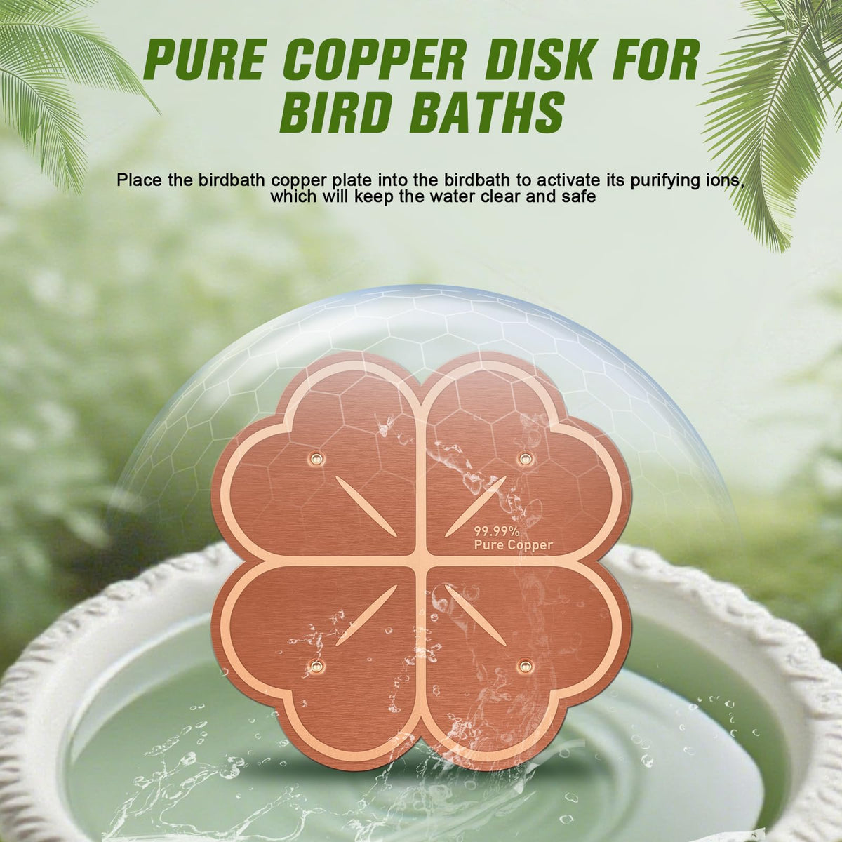 KKilicy four-leaf clover design attracts birds while purifying water.