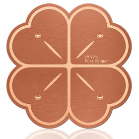 KKilicy bird bath copper disk with four-point design enhances water contact for purer bowls.