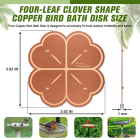 KKilicy bird bath copper disk compatibility for universal fit in outdoor bowls.