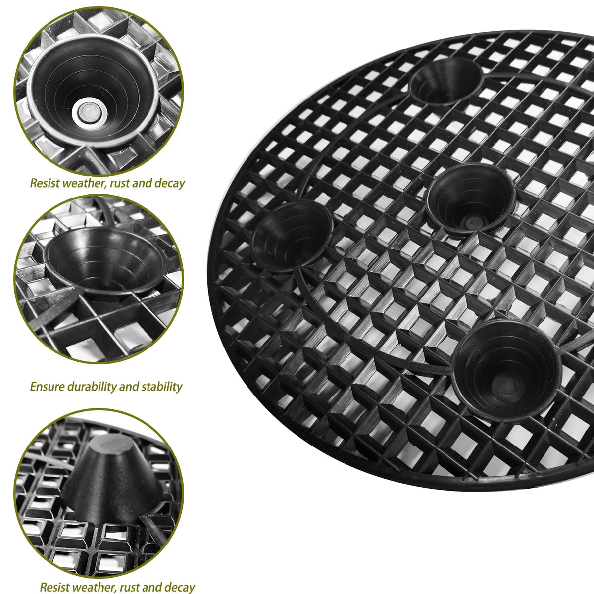 KKONHII outdoor protection elevates pots off surfaces on patios and decks.