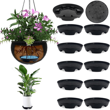 KKONHII self-watering planter insert tray with hidden reservoir for balanced moisture