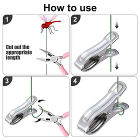Kleeblatt Dragonfly Clip protects flowers and vegetables with subtle visual deterrence.