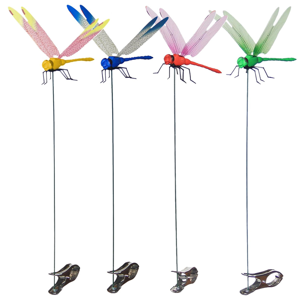 Kleeblatt dragonfly decorative stakes brighten outdoor spaces and support plant stems