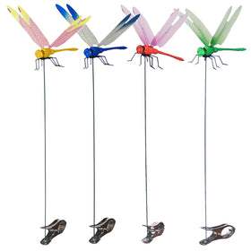 Kleeblatt dragonfly decorative stakes brighten outdoor spaces and support plant stems