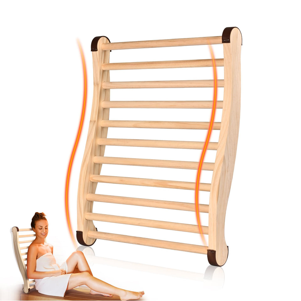KlenzMate cedar surface close-up shows a smooth, splinter-free finish for comfortable back support