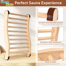 KlenzMate backrest with non-slip pads on ends keeps it steady on benches
