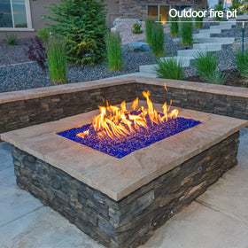 Kleuete Pacific Blue beads enhance gardens and pools and patios