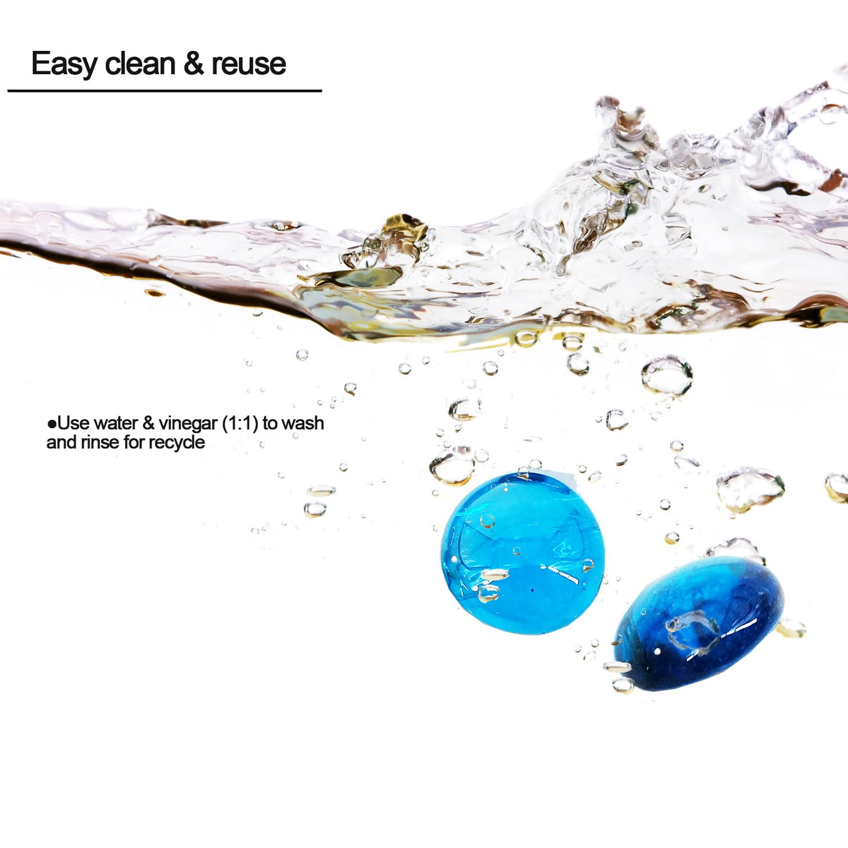 Kleuete Pacific Blue tempered glass beads reflect light with sparkle