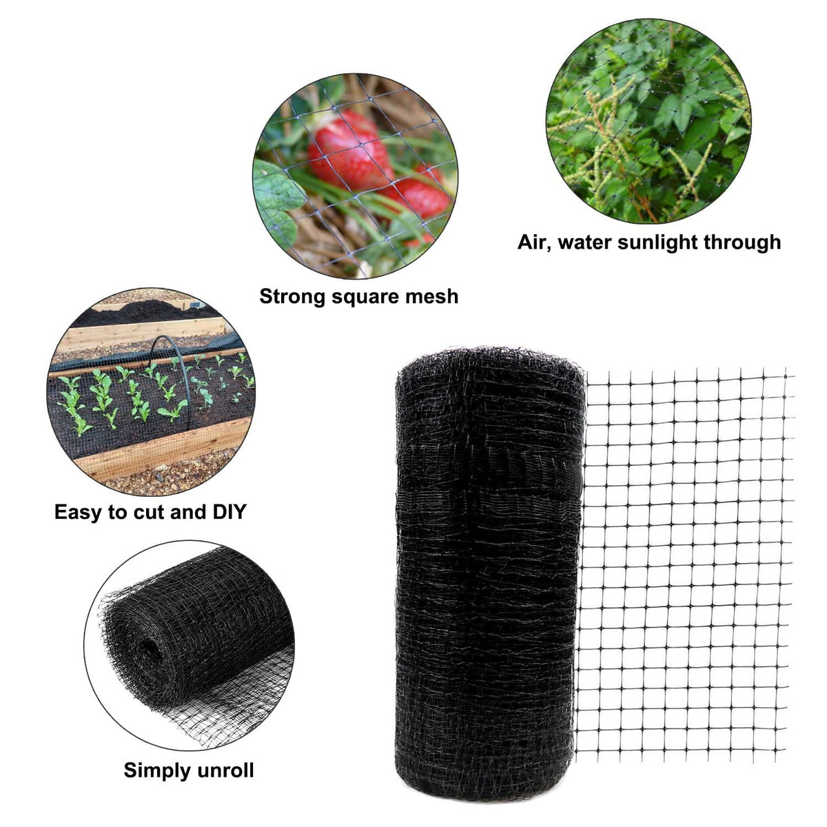 KLEWEE netting with staples and zip ties included for secure install