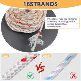 Klfte pull cord 40ft wound length suitable for lawn tools.