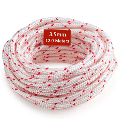 Klfte recoil starter rope 3.5mm close-up showing durable weave for reliable starts.
