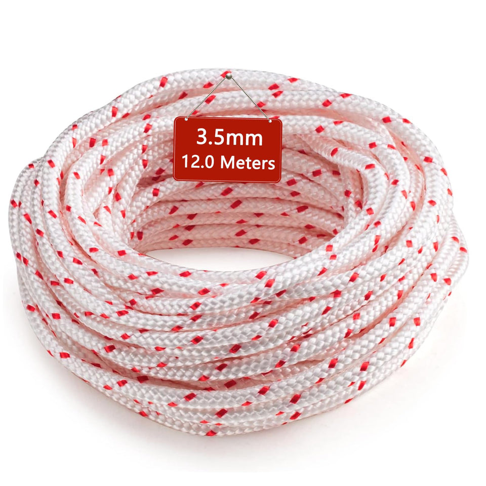 Klfte recoil starter rope 3.5mm close-up showing durable weave for reliable starts.