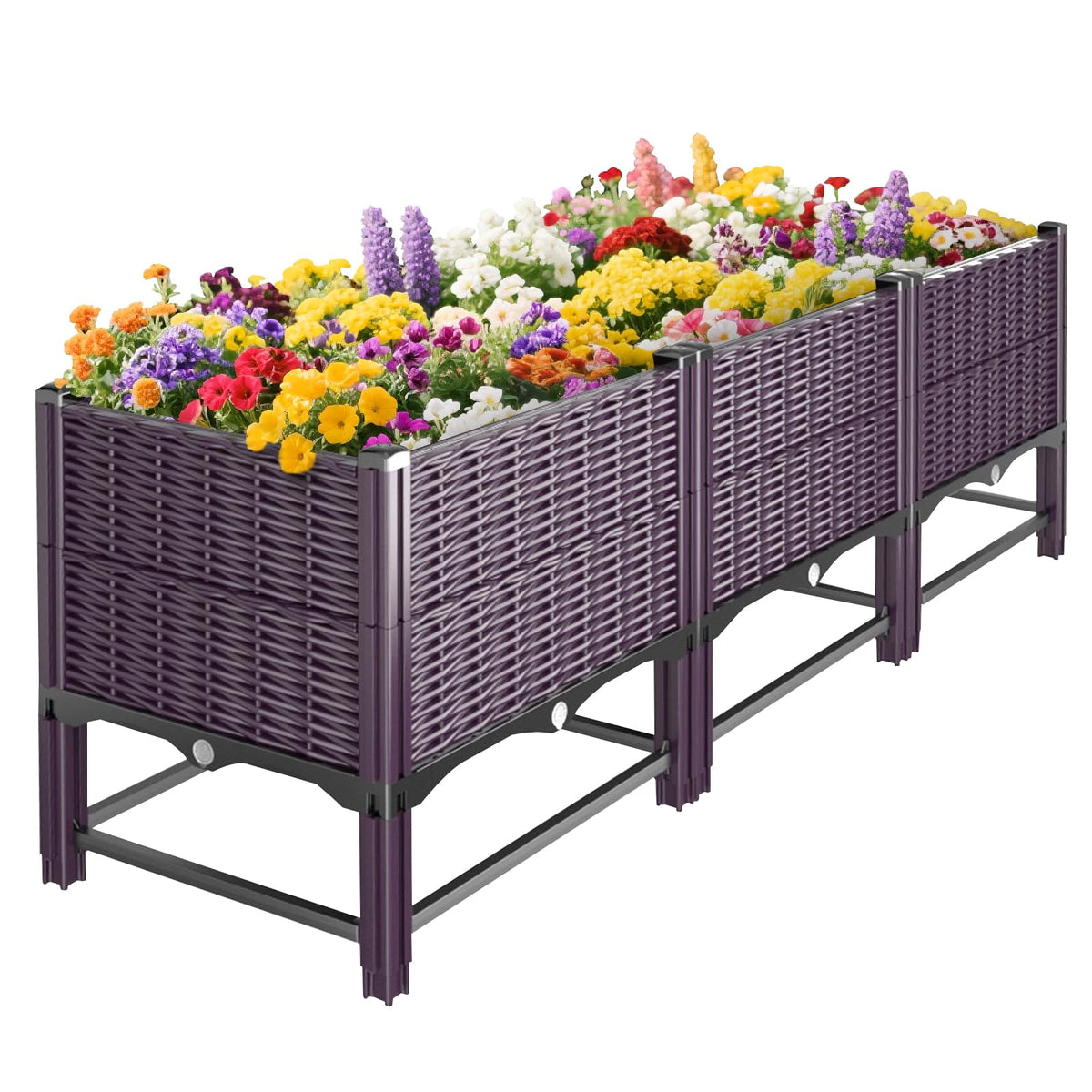 Klippehop raised garden bed with reinforcement rods for stable outdoor planting