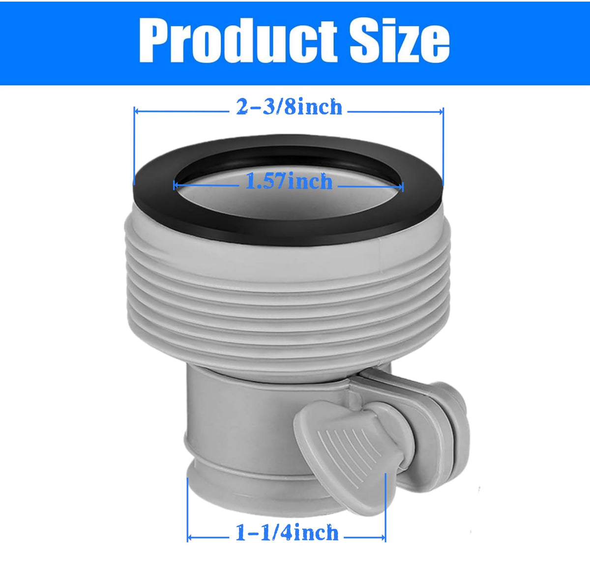 klpdst pool hose adapter with clamps enables quick secure connections in filtration and saltwater systems