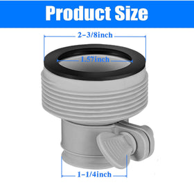 klpdst pool hose adapter with clamps enables quick secure connections in filtration and saltwater systems