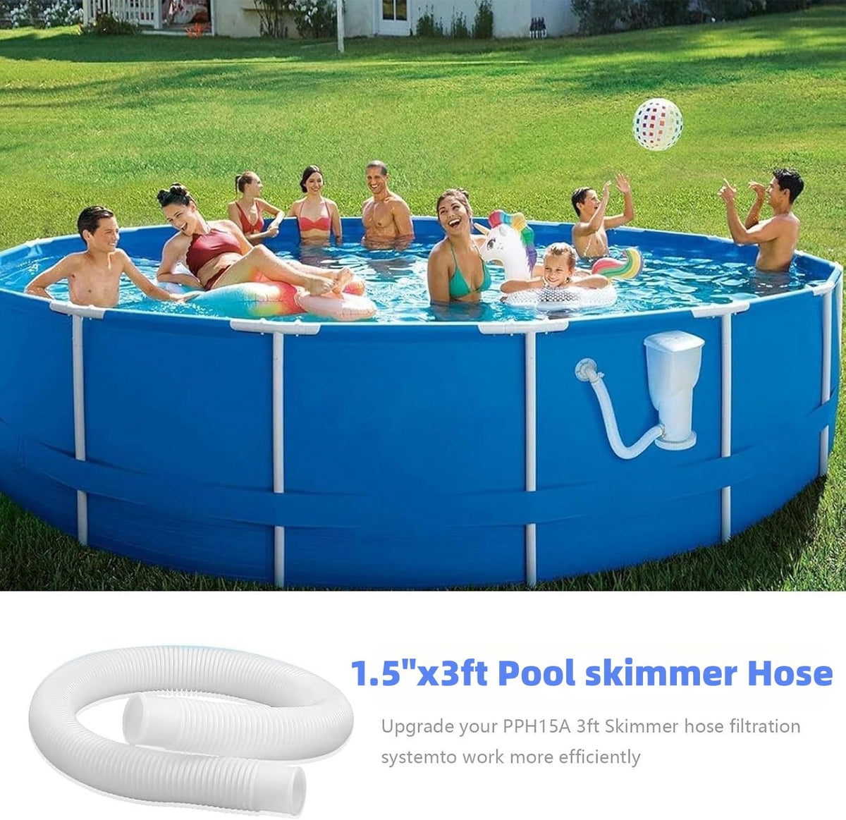 klpdst durable plastic pool hose ready for long-lasting pool maintenance