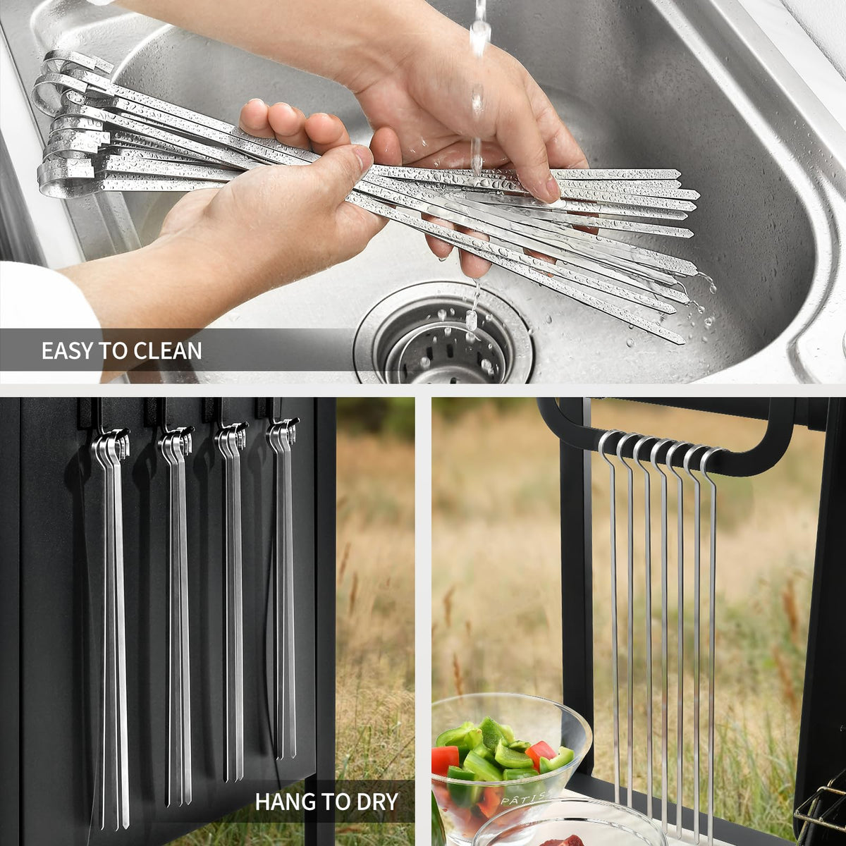 Klyphex reusable BBQ skewers help save money.
