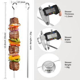 Klyphex stainless steel skewers offer durable grilling performance.