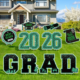 KLYRO 2026 graduation yard sign set, bright outdoor display for celebrations