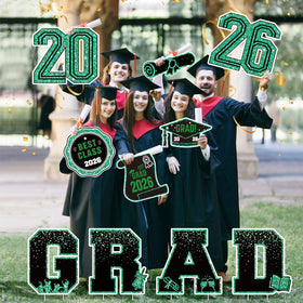 KLYRO graduation badge sign features classic symbols for photos