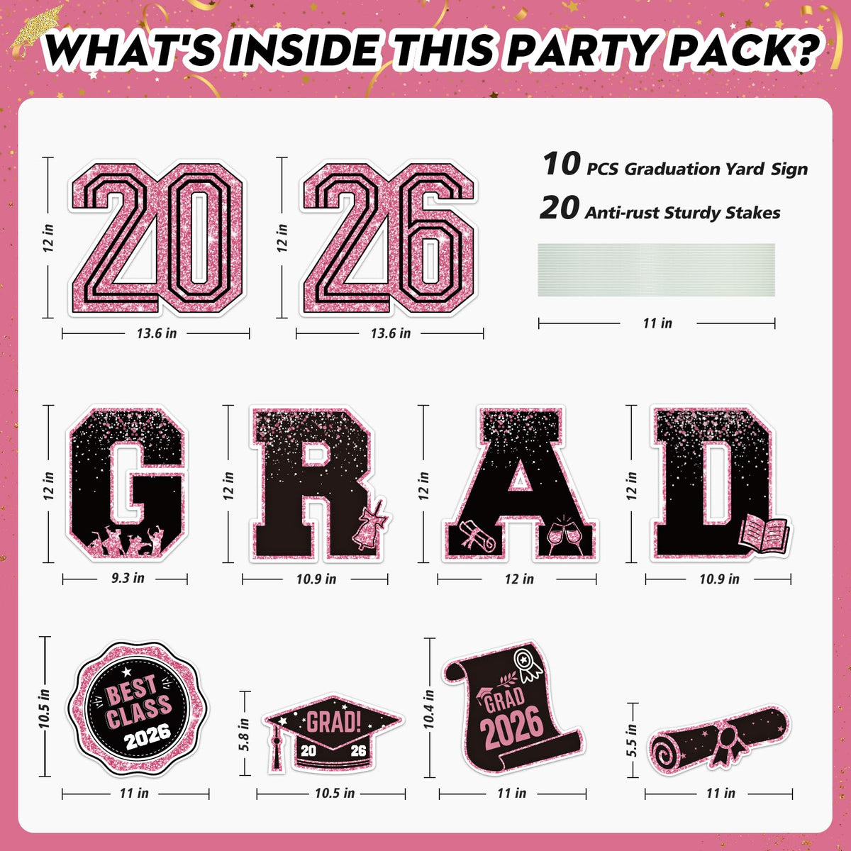 KLYRO graduation congrats 2026 signs highlight milestones on the lawn.