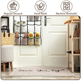 Klyyo Clyro Love You Bye mat adds warm decor while catching dirt at the entry