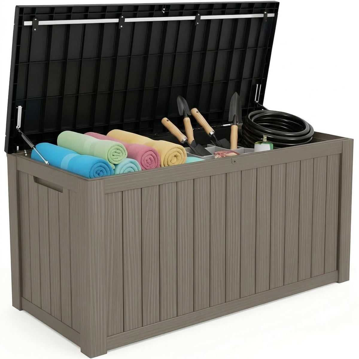 KMBOHE deck box with integrated side handles for easy movement