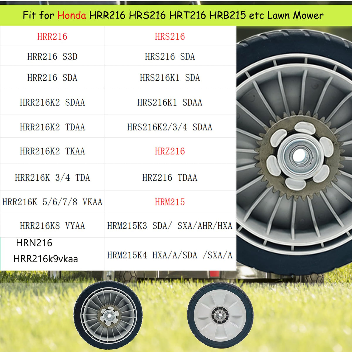 KMHGD 42710-VE2-M02ZE 8-inch diameter wheels for mower drive system