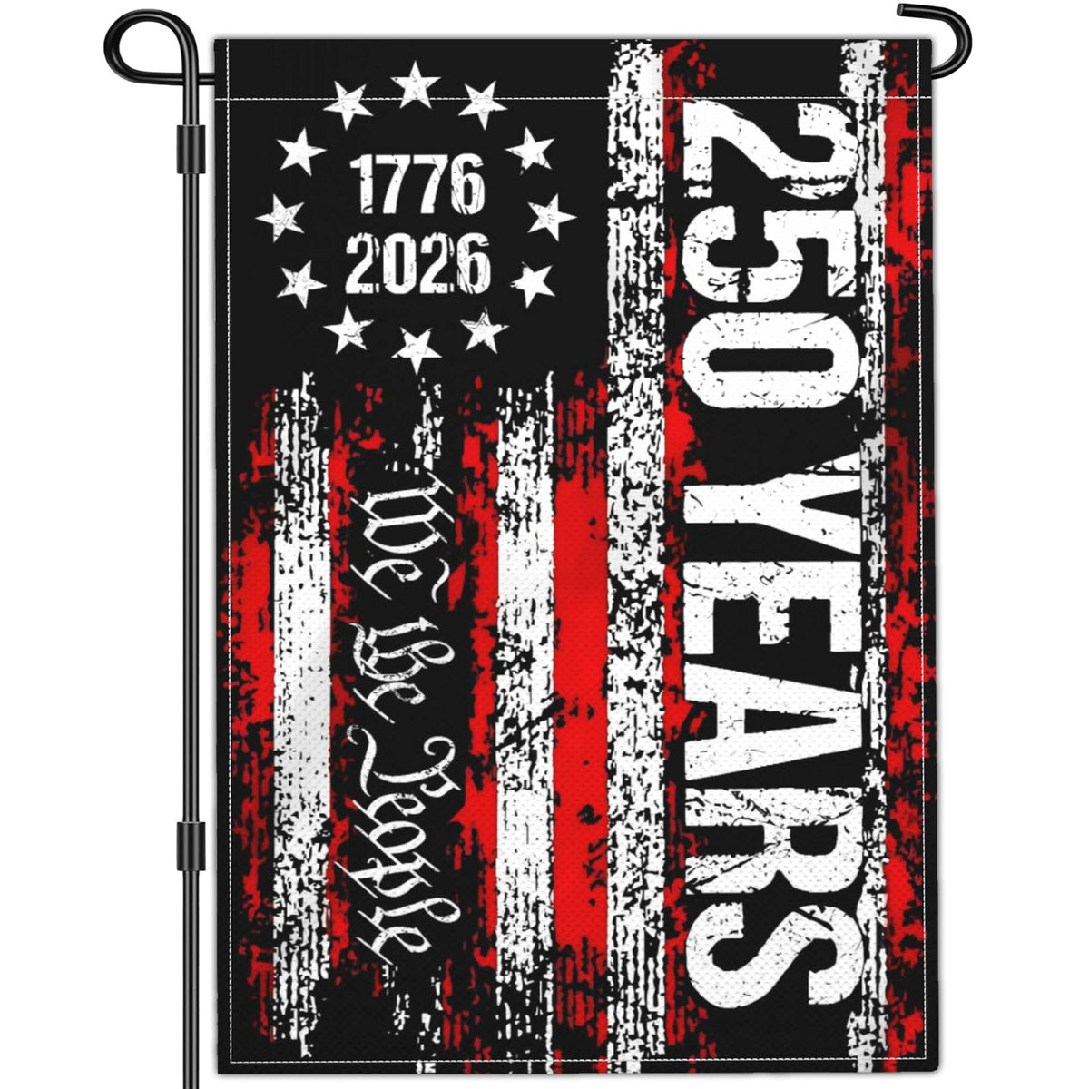 Kmxzint Betsy Ross 250th anniversary flag on a 12x18 yard display, weather-ready.