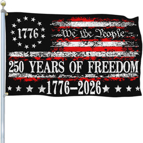 Kmxzint Betsy Ross 250th flag front view for outdoor display.