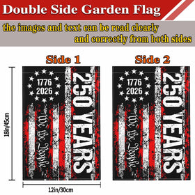 Kmxzint We the People flag 12x18 ideal for seasonal yard decoration.
