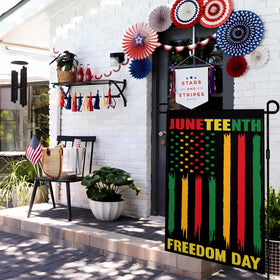 KNAPAL Black History flag commemorates Juneteenth in a decorative home or garden