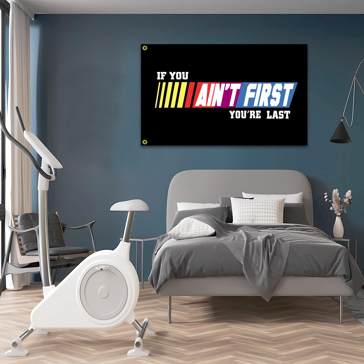 KNAPAL Motivational wall flag supports focus during workouts and study sessions.