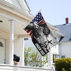 KNAPAL double-sided flag with mirror printing, vivid colors on both sides.