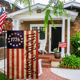 KNAPAL We The People flag double-sided with silk-screen printing for vivid color